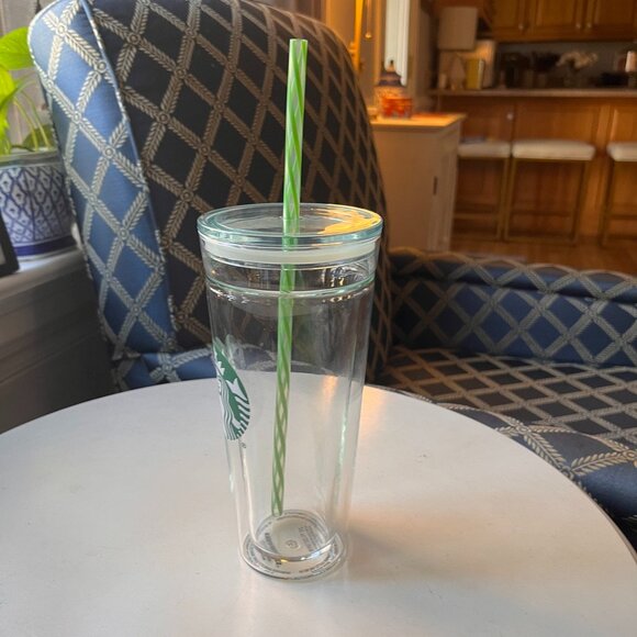 Starbucks Venti Double Walled Glass Tumbler 20oz Travel Mug Cup - Picture 4 of 13